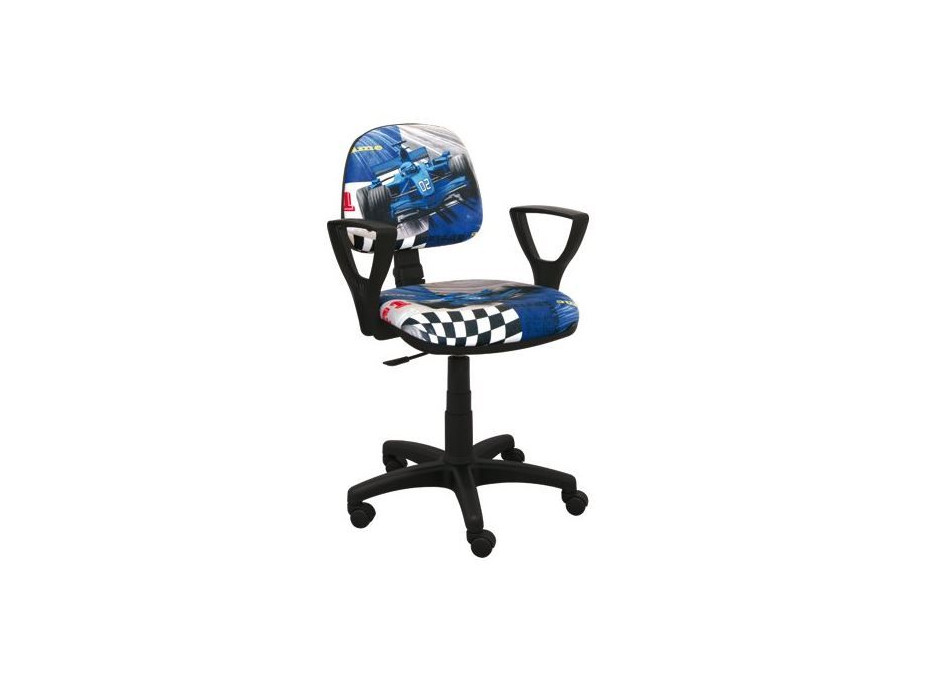 Dětská otočná židle KEVIN - FORMULE modrá