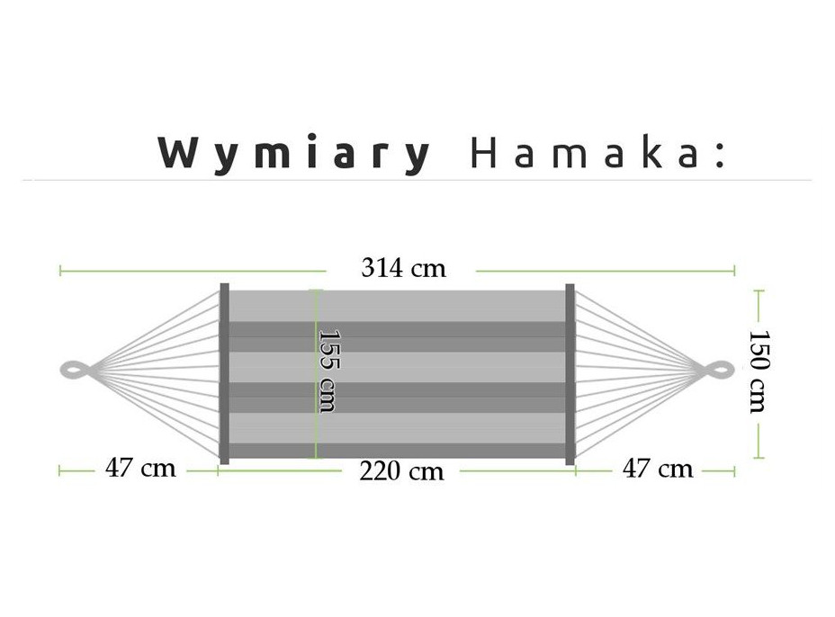 Houpací síť pro dva 220x150 cm - modrá