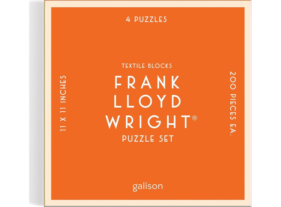 GALISON Čtvercové puzzle Frank Lloyd Wright: Textilní bloky 4x200 dílků