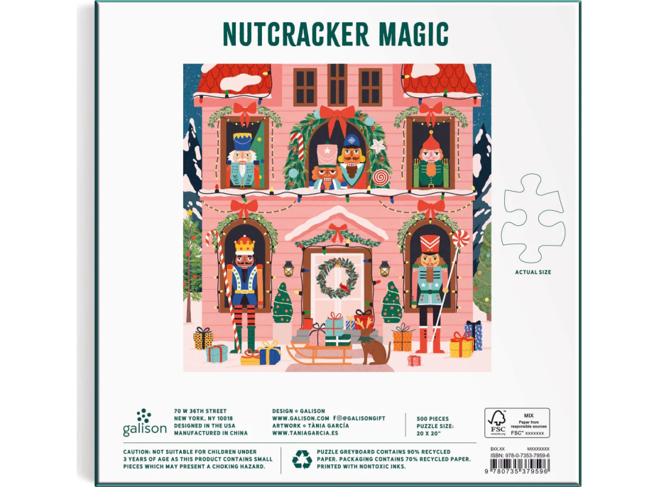 GALISON Čtvercové puzzle Louskáčkovo kouzlo 500 dílků