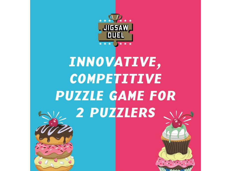 RIDLEY'S GAMES Puzzle Duel Sladké zúčtování: Donut vs Cupcake 2x70 dílků