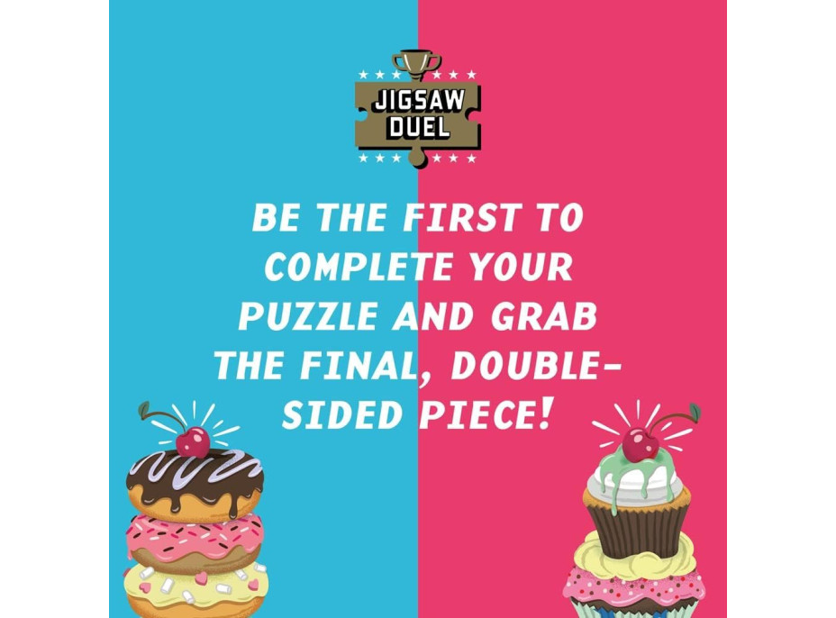 RIDLEY'S GAMES Puzzle Duel Sladké zúčtování: Donut vs Cupcake 2x70 dílků