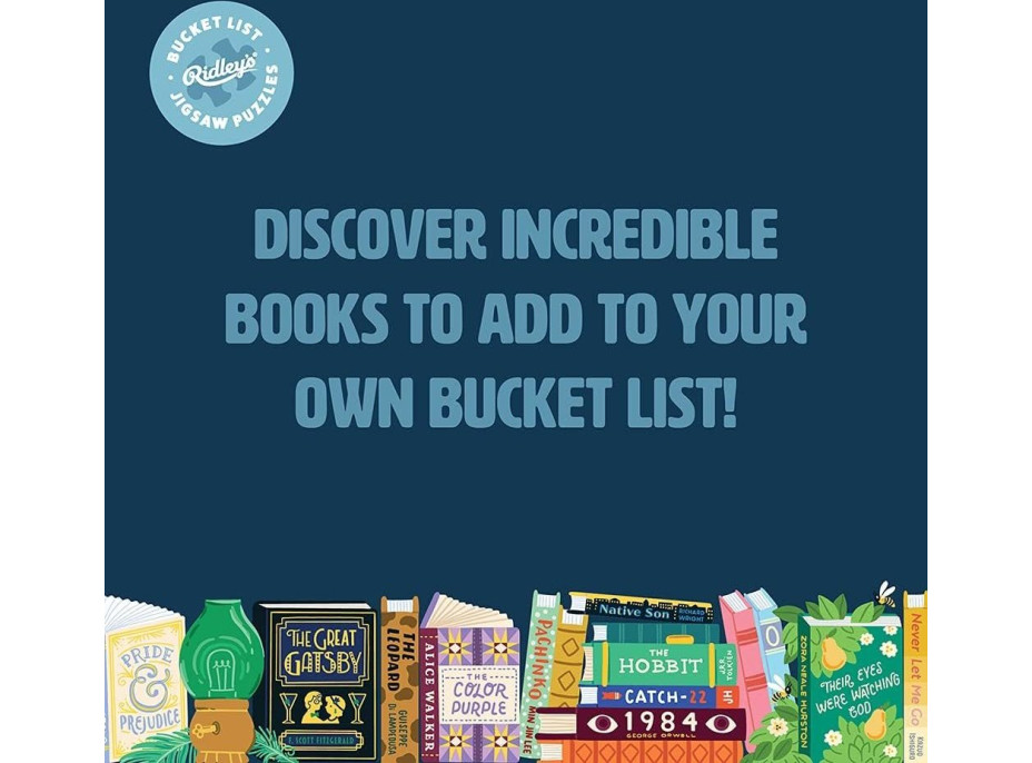 RIDLEY'S GAMES Puzzle Bucket List: 50 knih světa, které musíte přečíst 1000 dílků