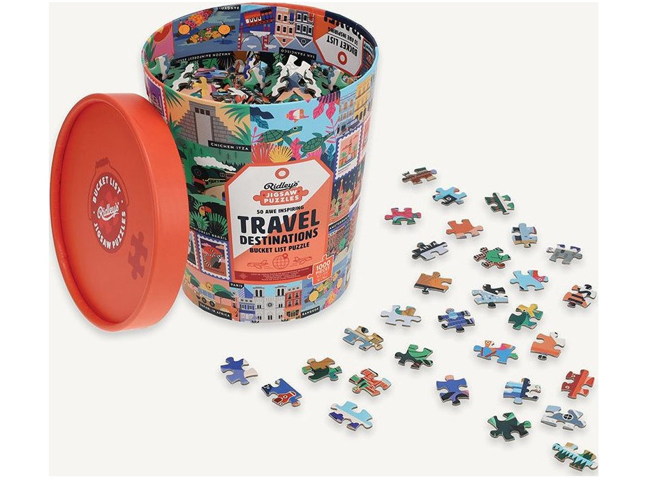 RIDLEY'S GAMES Puzzle Bucket List: 50 obdivuhodných turistických cílů 1000 dílků