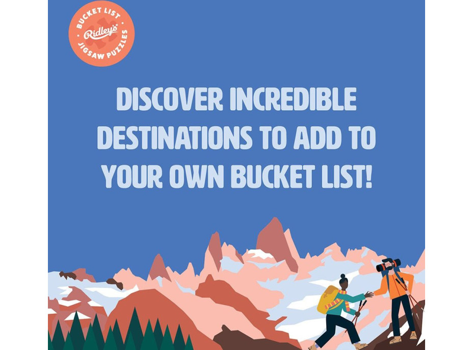 RIDLEY'S GAMES Puzzle Bucket List: 50 obdivuhodných turistických cílů 1000 dílků