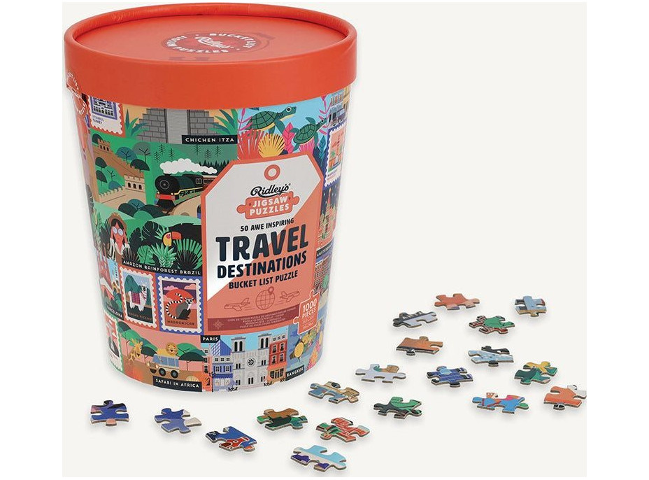 RIDLEY'S GAMES Puzzle Bucket List: 50 obdivuhodných turistických cílů 1000 dílků