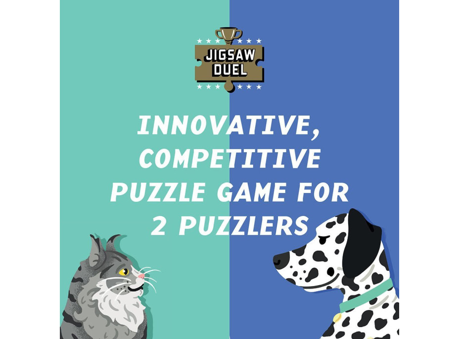 RIDLEY'S GAMES Puzzle Duel Domácí mazlíčci: Kočky vs psi 2x70 dílků