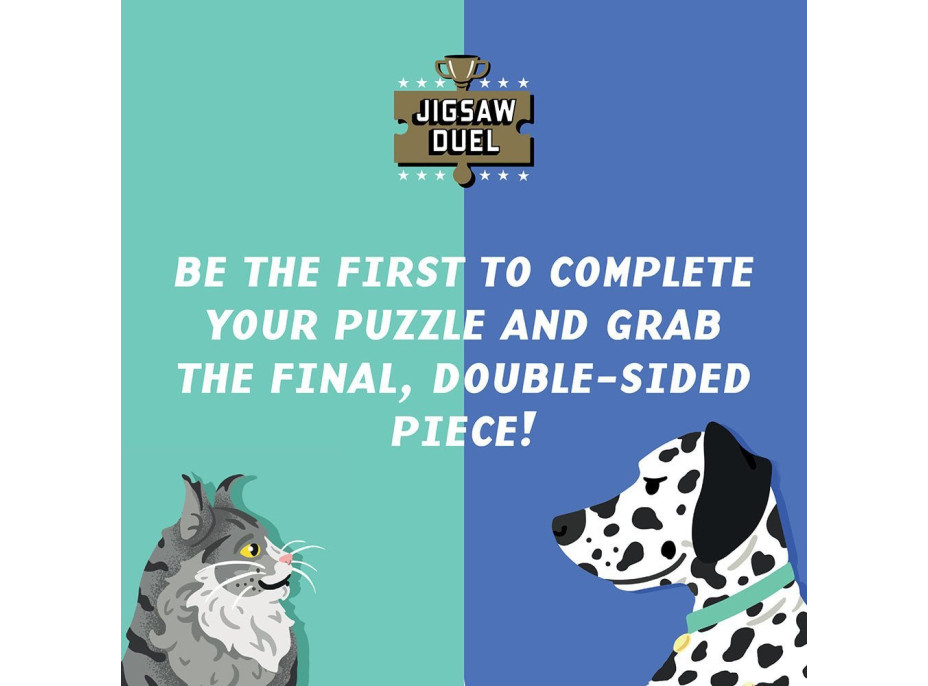 RIDLEY'S GAMES Puzzle Duel Domácí mazlíčci: Kočky vs psi 2x70 dílků