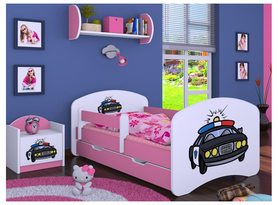 Dětská postel se šuplíkem 200x90 cm POLICIE