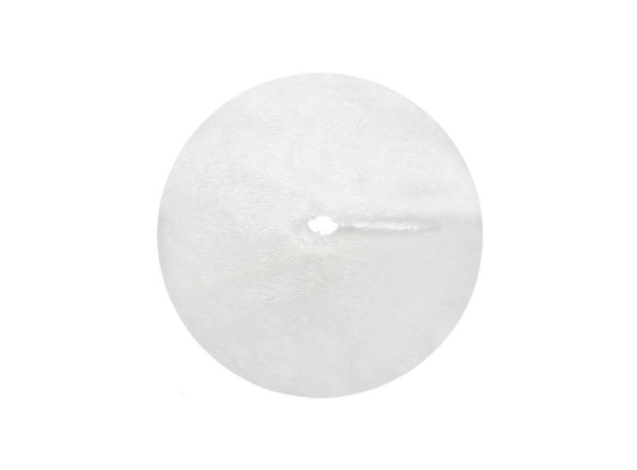 Podložka na vánoční stromeček 78 cm - imitace kožešiny - bílá