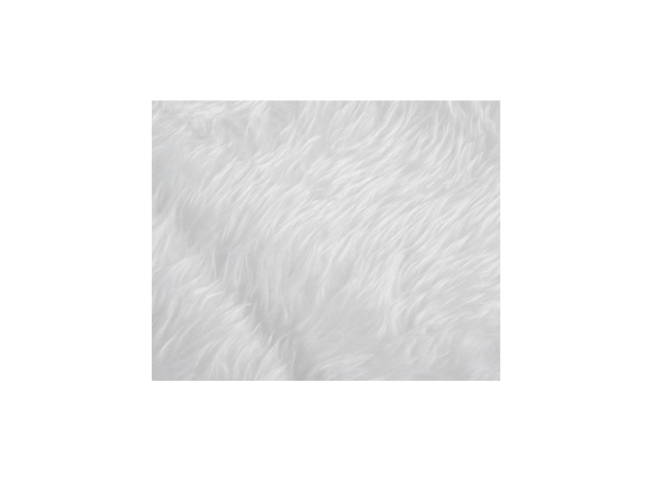 Podložka na vánoční stromeček 90 cm - imitace kožešiny - bílá