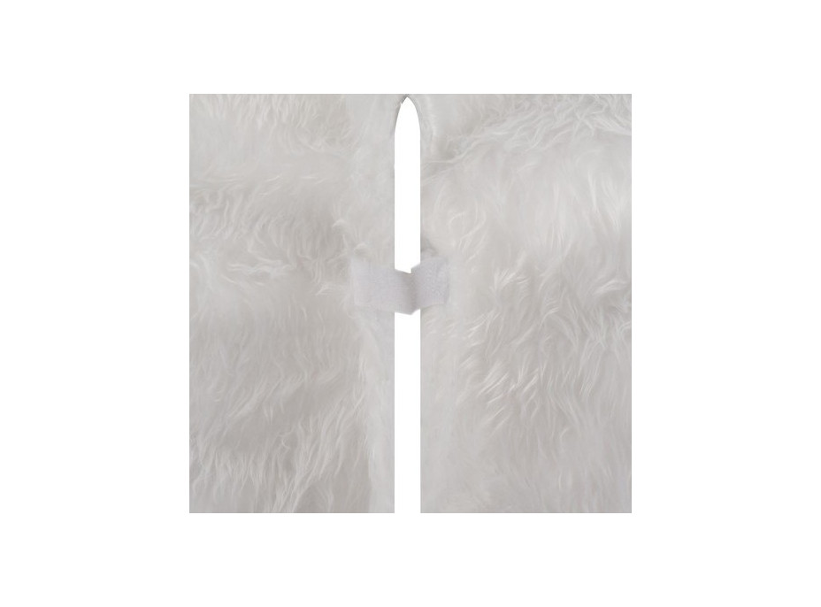 Podložka na vánoční stromeček 90 cm - imitace kožešiny - bílá