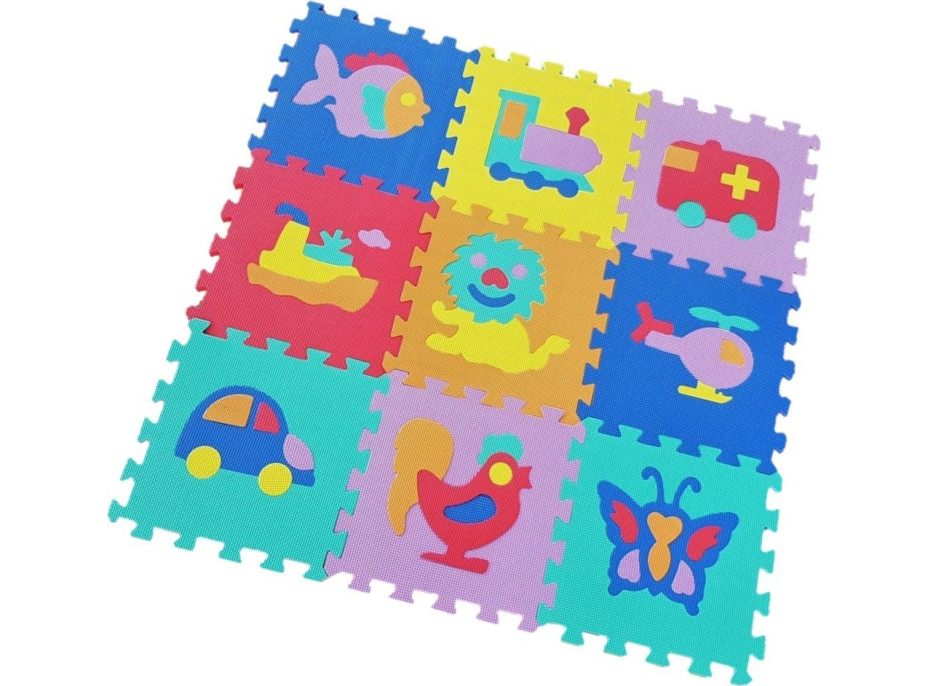 Pěnové puzzle Zvířata a doprava II (30x30)