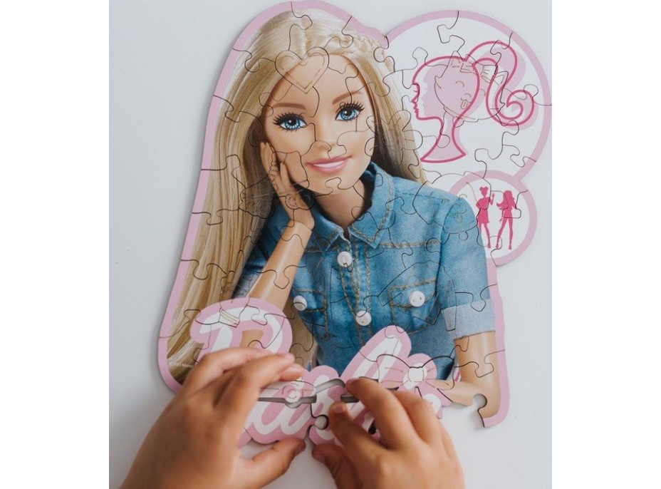 TREFL Wood Craft Junior puzzle Krásná Barbie 50 dílků