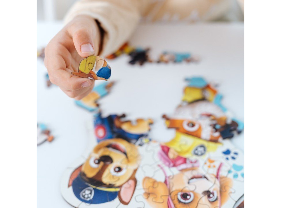 TREFL Wood Craft Junior puzzle Tlapková patrola 50 dílků