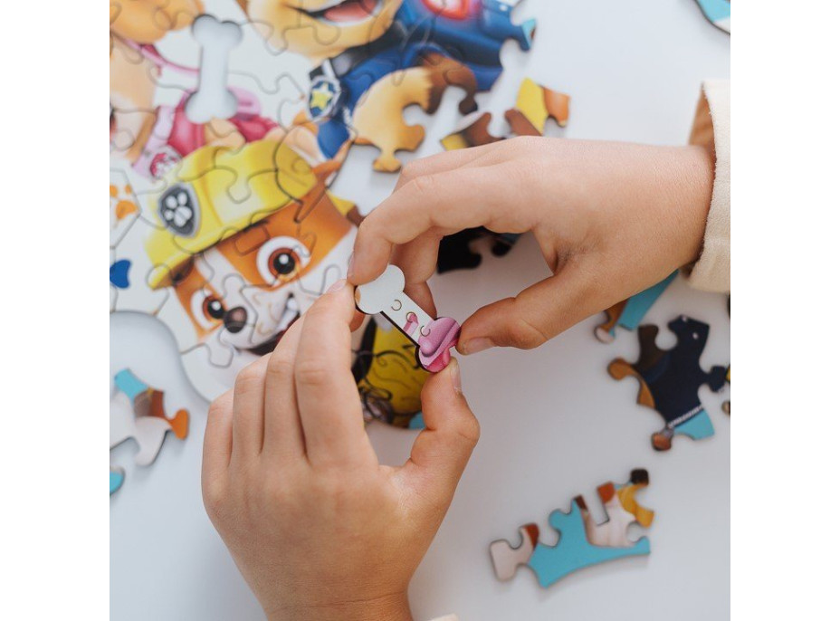 TREFL Wood Craft Junior puzzle Tlapková patrola 50 dílků