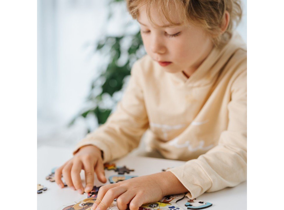 TREFL Wood Craft Junior puzzle Tlapková patrola 50 dílků