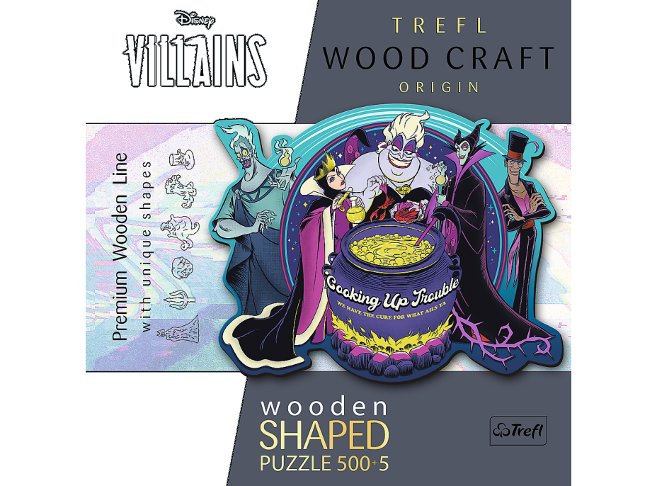 TREFL Wood Craft Origin puzzle Villains: Kujeme pikle 505 dílků