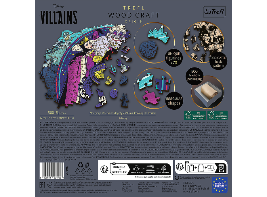 TREFL Wood Craft Origin puzzle Villains: Kujeme pikle 505 dílků