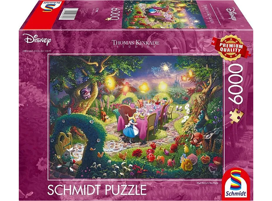 SCHMIDT Puzzle Alenka v říši divů: Čajový dýchánek šíleného kloboučníka 6000 dílků