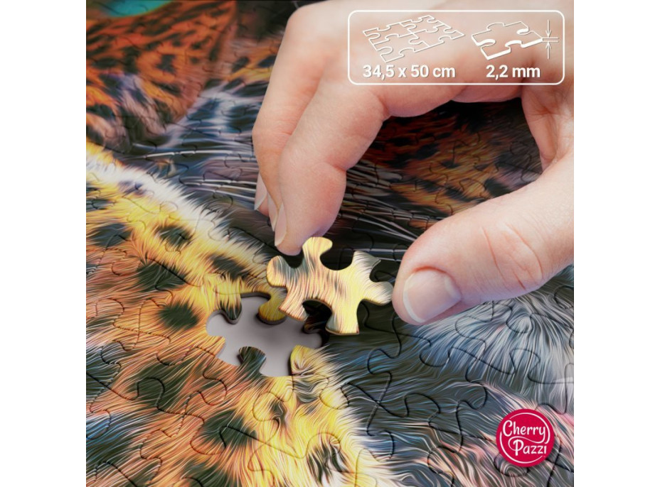 CHERRY PAZZI Puzzle Ležící leopard 500 dílků
