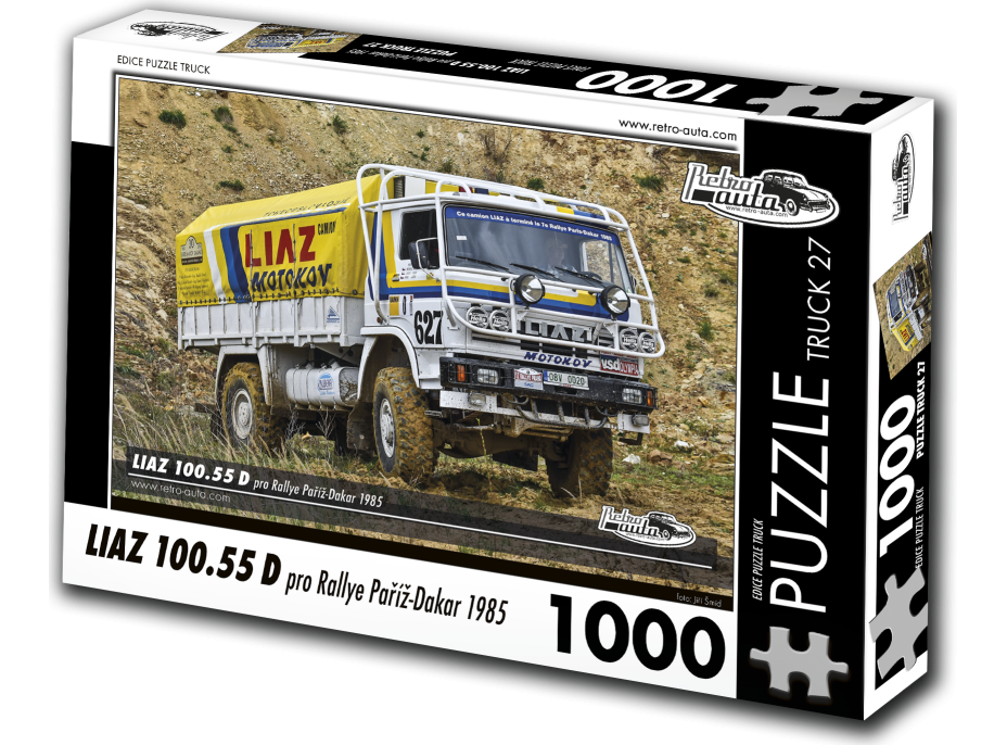 RETRO-AUTA Puzzle TRUCK č.27 Liaz 100.55 D pro Rallye Paříž-Dakar (1985) 1000 dílků