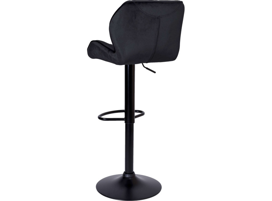 Barová židle GRAPPO VELVET - černá
