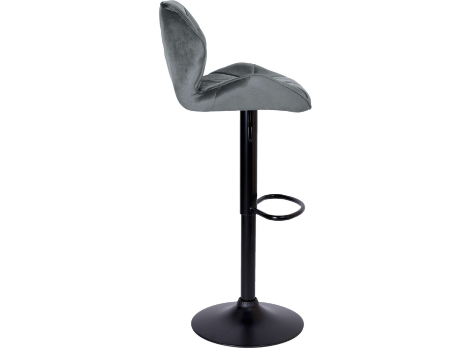 Barová židle GRAPPO VELVET - šedá