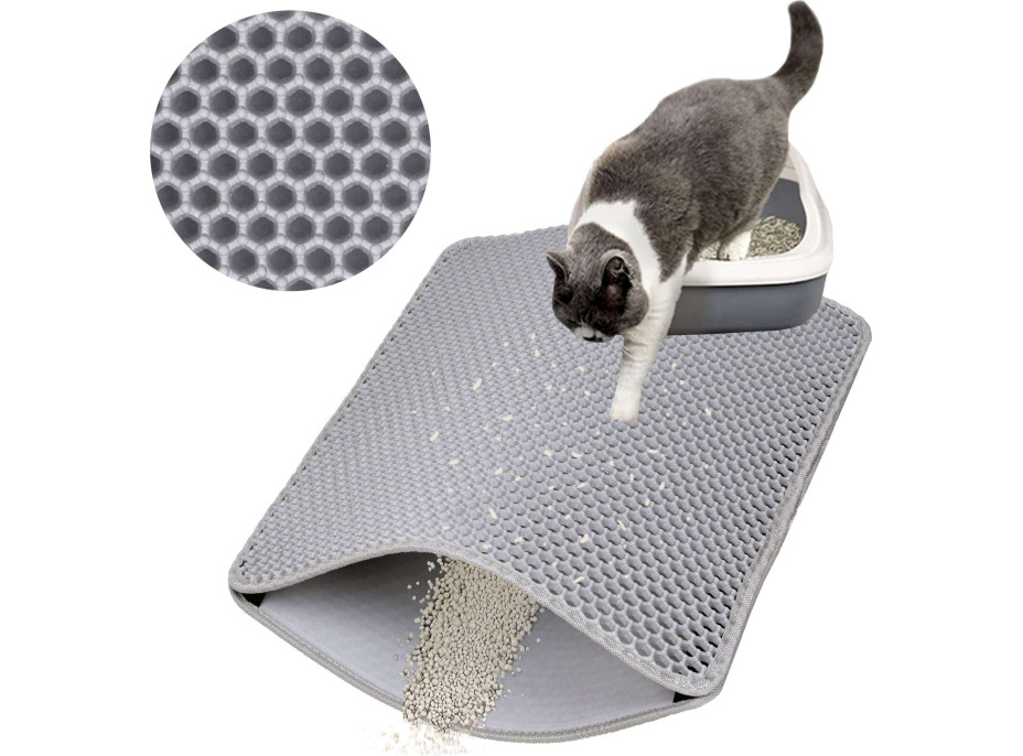 Podložka pod kočičí toaletu CATSY 40x50 cm - šedá