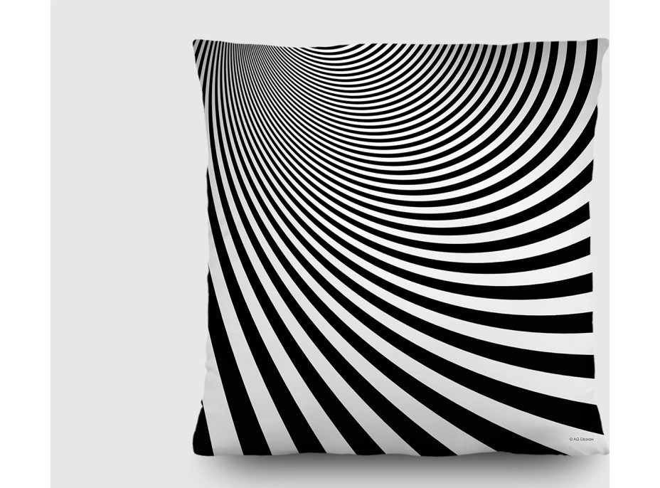 Dekorační polštář - Černobílá abstrakce - 45x45 cm