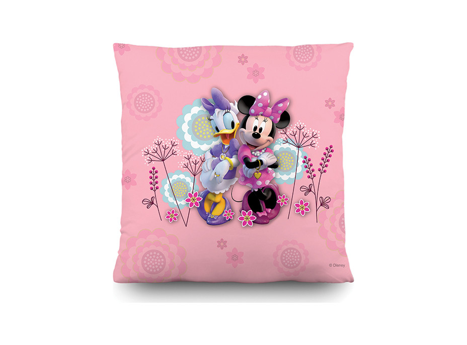 Dětský polštářek DISNEY - Minnie a Daisy v květinách 40x40 cm