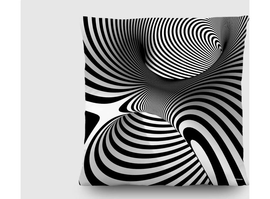 Dekorační polštář - Černobílá abstrakce - 45x45 cm