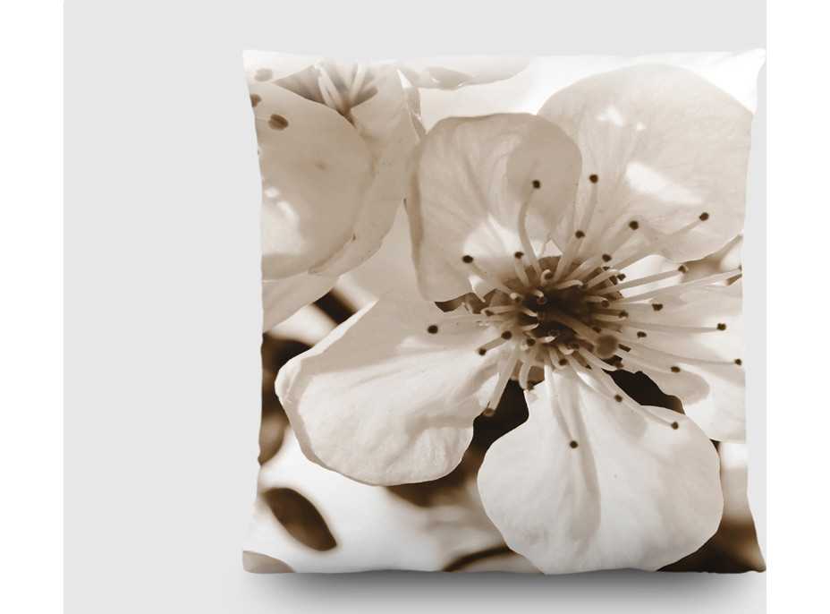 Dekorační polštář - Květy jabloní - 45x45 cm