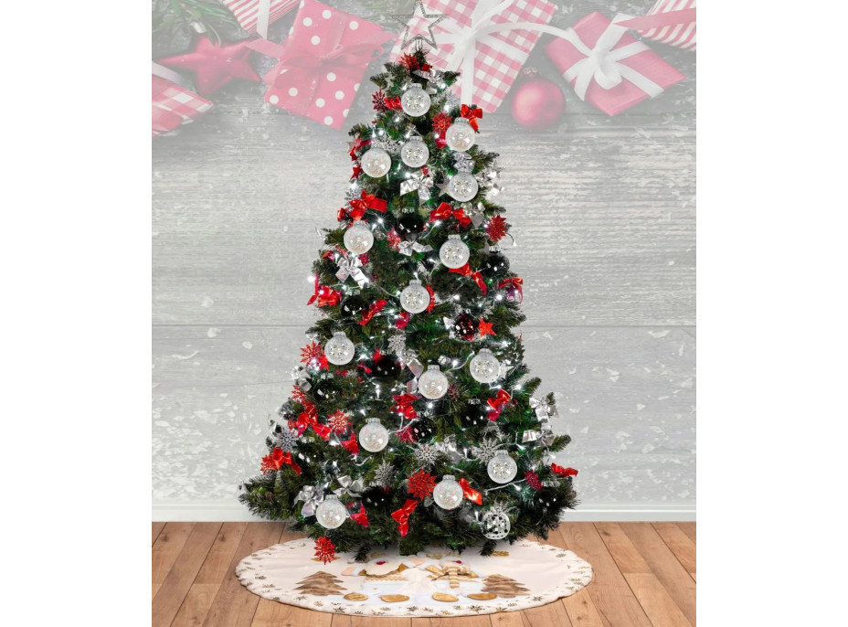 Vánoční baňky na stromeček - 5 druhů - 20 ks - 10 cm - průhledné