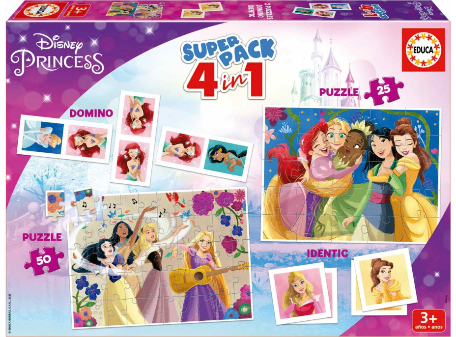 EDUCA Soubor her Disney princezny 4v1