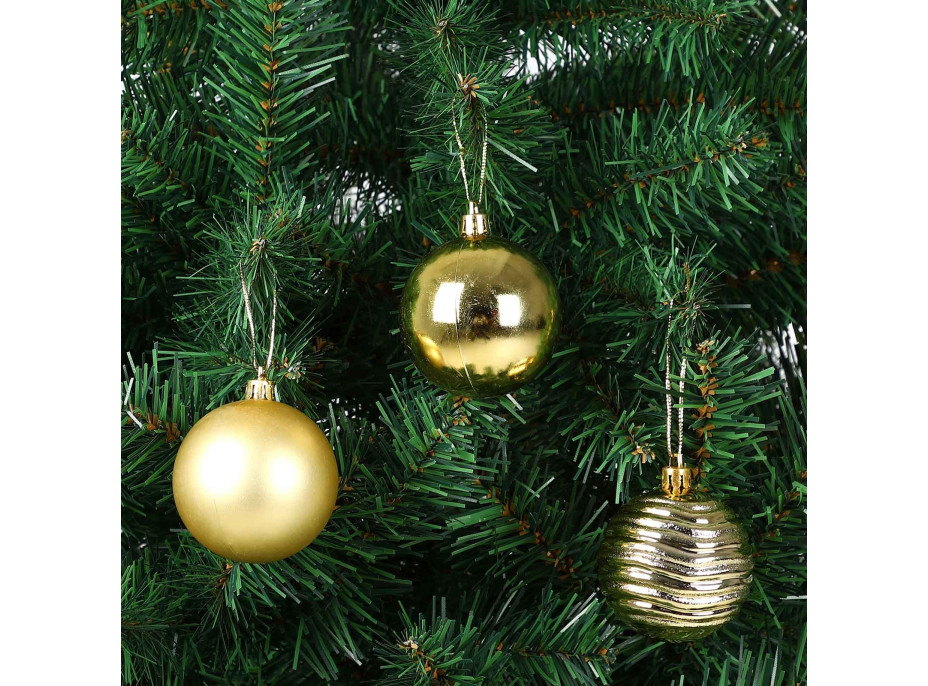 Vánoční závěsné baňky na stromeček ESTRELLA 66 kusů - zlaté
