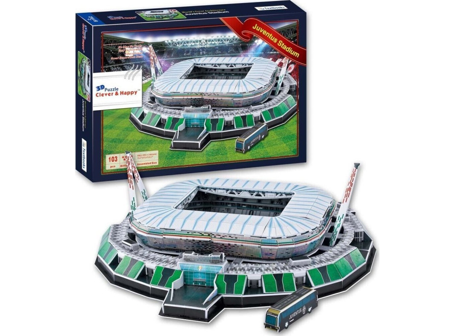 CLEVER&HAPPY 3D puzzle Stadion Allianz - FC Juventus 103 dílků