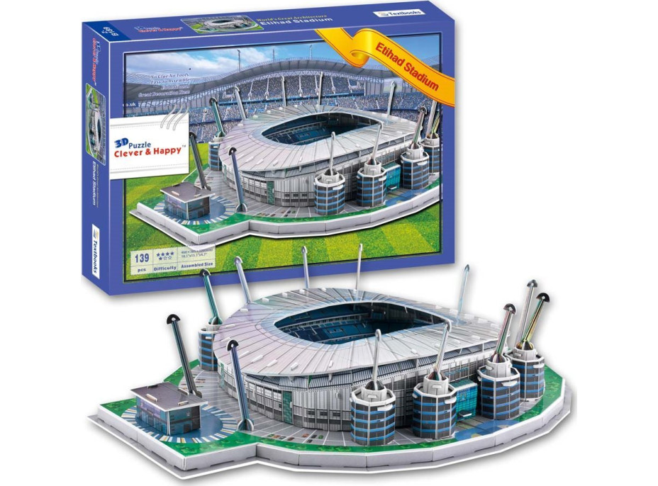 CLEVER&HAPPY 3D puzzle Stadion Etihad - FC Manchester City 139 dílků