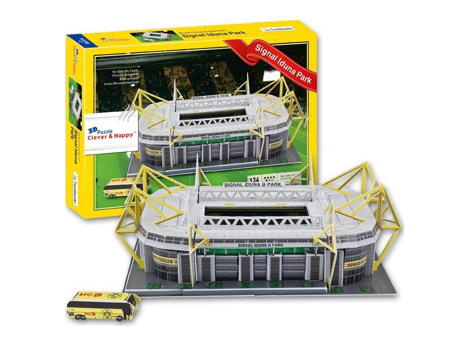 CLEVER&HAPPY 3D puzzle Stadion Signal Iduna Park - FC Borussia Dortmund 134 dílků