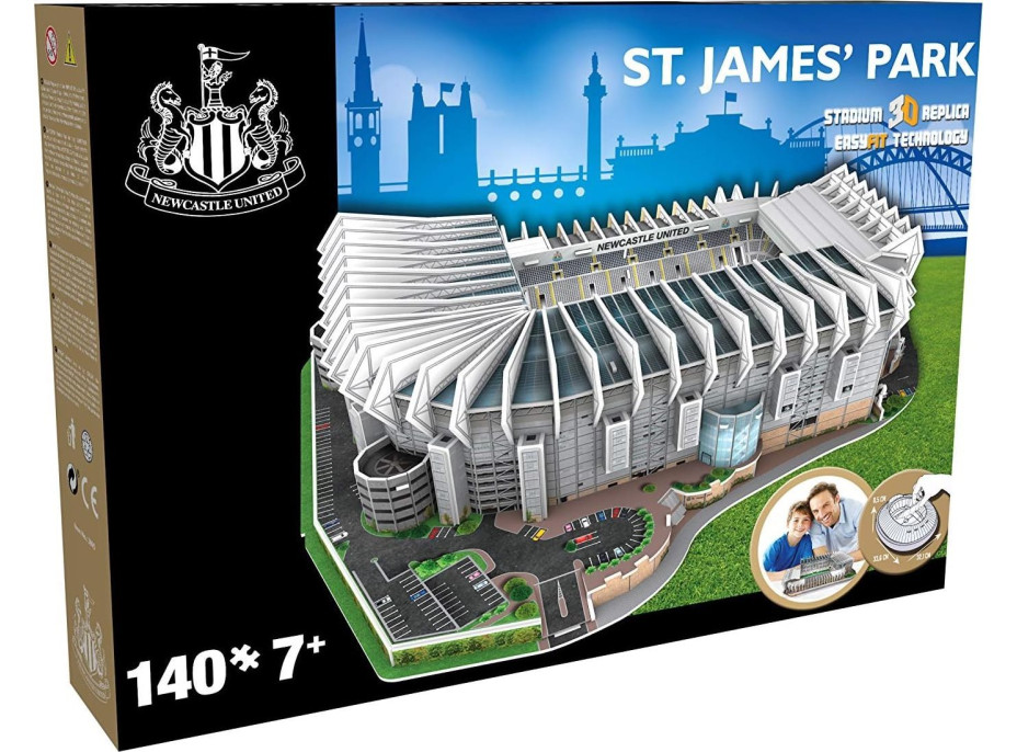 STADIUM 3D REPLICA 3D puzzle Stadion St James' Park - Newcastle United FC 140 dílků