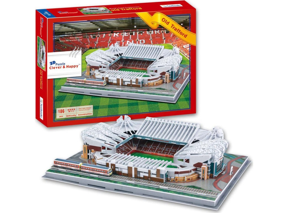 CLEVER&HAPPY 3D puzzle Stadion Old Trafford - FC Manchester United 186 dílků