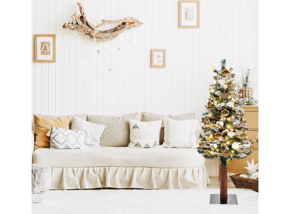 Vánoční závěsné baňky na stromeček - 10 druhů - 44 ks - zlaté/bílé
