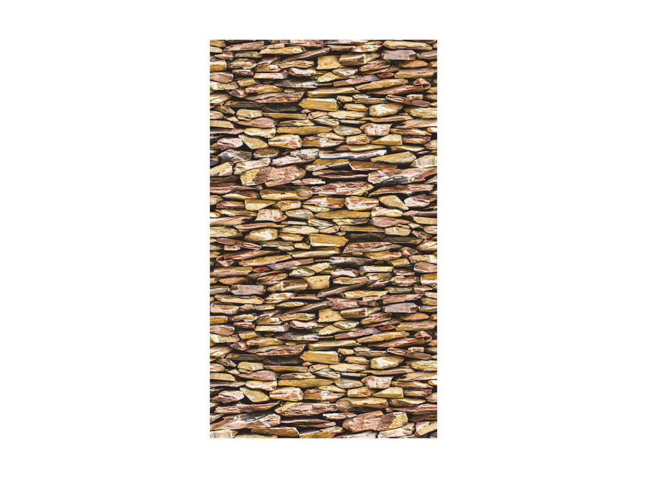 Designový závěs - Hnědé kameny - 140x245 cm