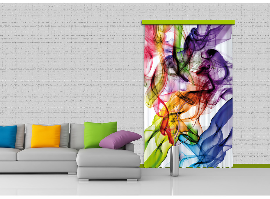 Designový závěs - Barevný kouř - 140x245 cm