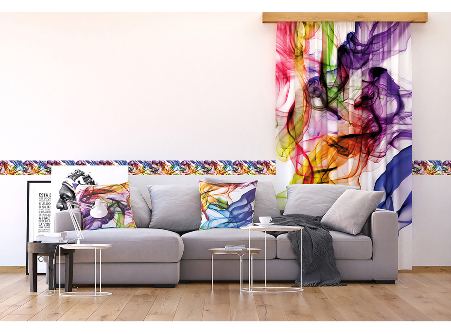 Designový závěs - Barevný kouř - 140x245 cm