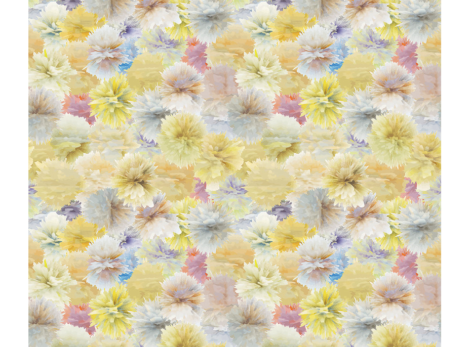 Designový závěs - Žluté květy - 180x160 cm