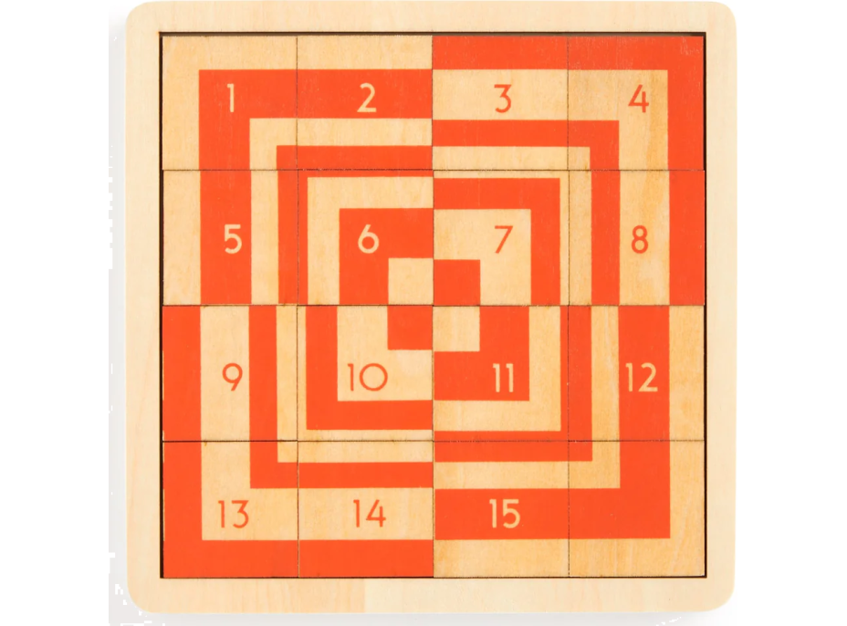 GALISON Posuvné dřevěné puzzle Frank Lloyd Wright: Imperial Hotel 2v1 (16 dílků)