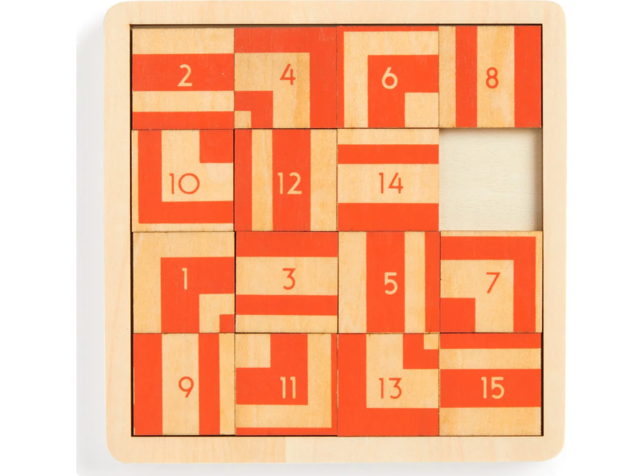 GALISON Posuvné dřevěné puzzle Frank Lloyd Wright: Imperial Hotel 2v1 (16 dílků)