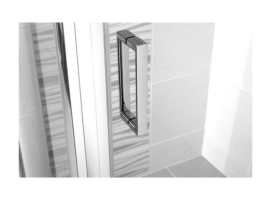 Sprchový kout LIMA - čtverec - chrom/sklo Point - dvoudílné křídlové dveře