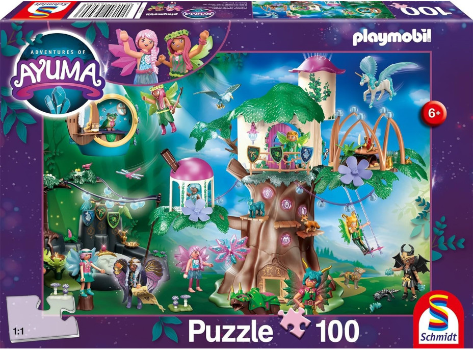 SCHMIDT Puzzle Playmobil Ayuma: Kouzelný les víl 100 dílků